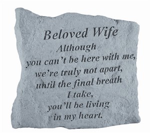 BELOVED WIFE Although Memorial Stone