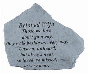 BELOVED WIFE Those we Memorial Stone