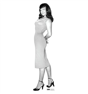 Bettie Page Striped Dress Cardboard Cutout