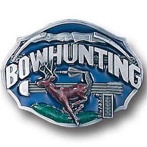 Bow hunting Enameled Belt Buckle
