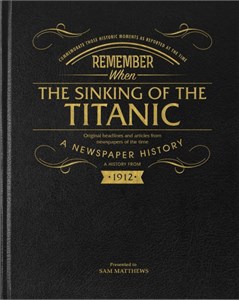 Personalized British Press Titanic Newspaper Book
