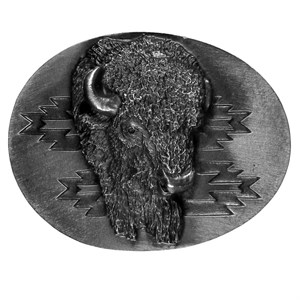 Buffalo Buckle Antiqued Belt Buckle