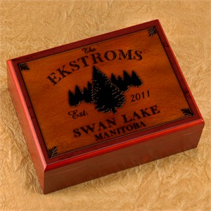 Cabin Series Personalized Humidor - Spruce
