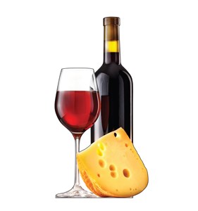 Cheese and Wine Cardboard Cutout