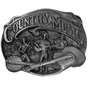 Country Music Antiqued Belt Buckle