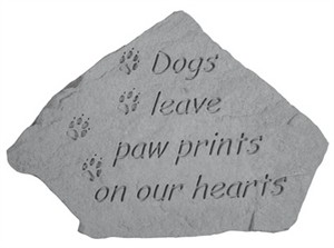 Dogs leave paw prints pet Memorial Stone