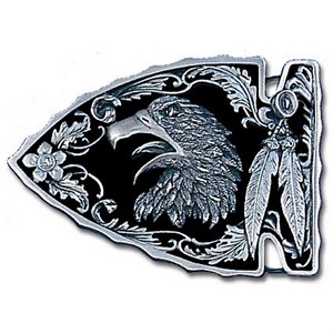 Eagle (Diamond Cut) Enameled Belt Buckle