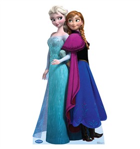 Elsa and Anna Cardboard Cutout