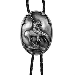 End Of The Trail Antiqued Bolo Tie