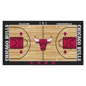 Chicago Bulls Basketball Large Court Runner Rug
