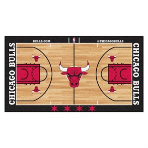 Chicago Bulls Basketball Court Runner Rug