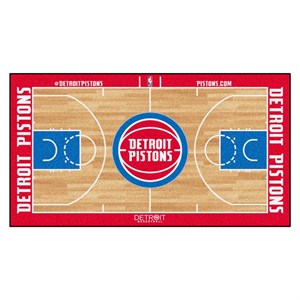 Detroit Pistons Basketball Court Runner Rug