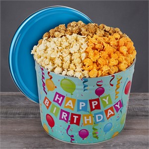 Happy Birthday Popcorn Tin Traditional 2 Gallon