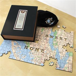 Heirloom Delorme Personalized Wooden Map Puzzle