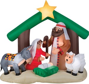 Holy Family Nativity Airblown Inflatable