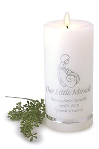 Birth Announcement Personalized Candle - Our Little Miracle