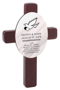 Personalized Oval Wedding Cross