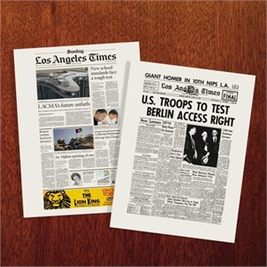 LA Times Front Page Reprint