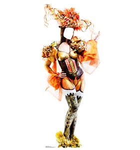 Mardi Gras Showgirl Standin Cardboard Cutout