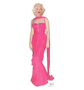 Marilyn Monroe Pink Dress Cardboard Cutout