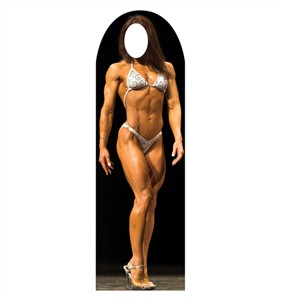 Muscle Woman Standin Cardboard Cutout
