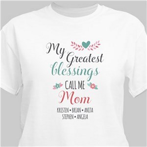 Personalized My Greatest Blessings Call Me T-Shirt