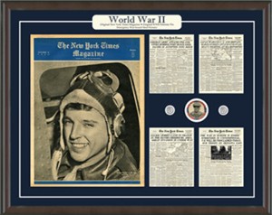 New York Times World War II Framed Print