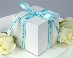 Personalized Gift Ribbon<br>Single Face Satin - 3/8" Wide