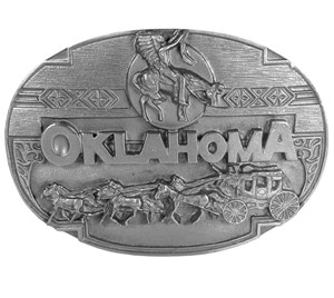 Oklahoma Antiqued Belt Buckle