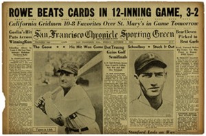Original Newspaper Sports Page - The Golden Age of Baseball