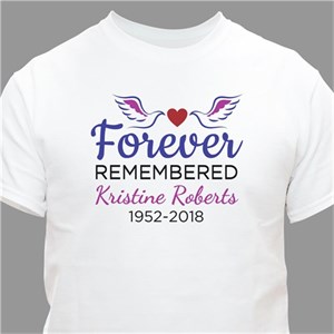 Personalized Forever Remembered Memorial T-Shirt