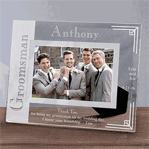 Personalized Groomsmen Glass Picture Frame