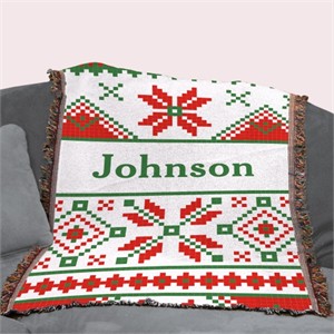 Personalized Afghan - Christmas Sweater