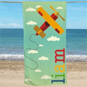 Personalized Airplane Beach Towel