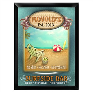 Personalized Bar Sign Wall Decoration - Surfside