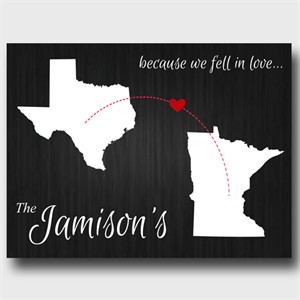 Personalized "Because We Fell in Love" Canvas