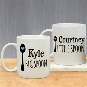 Personalized Big Spoon Little Spoon Mug Set