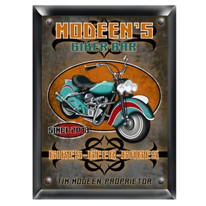 Personalized Biker Bar Sign Wall Decoration