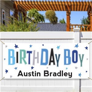 Personalized Birthday Boy Banner