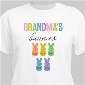 Personalized Bunnies White T-Shirt