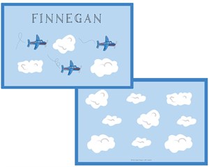 Personalized Childrens Airplanes Placemat