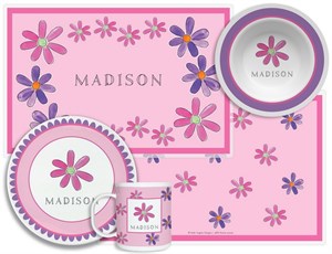 Personalized Childrens Flower Power 4 Piece Table Set