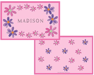 Personalized Childrens Flower Power Placemat