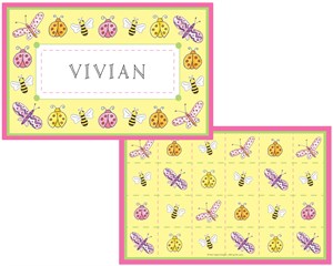 Personalized Childrens Garden Party Placemat