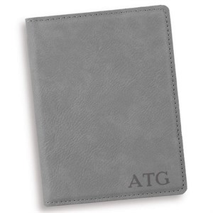 Personalized Gray Passport Holder