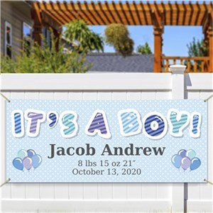 Personalized It's A Boy Banner