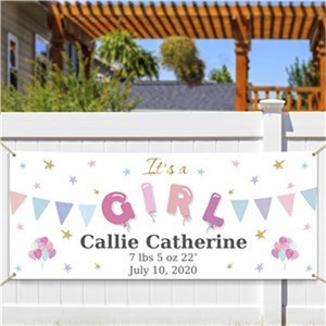 Personalized It's A Girl Banner