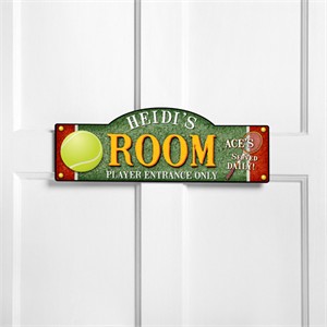 Personalized Kids Room Sign - Tennis, Anyone?