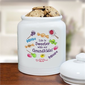 Personalized Life is Sweet Cookie Jar