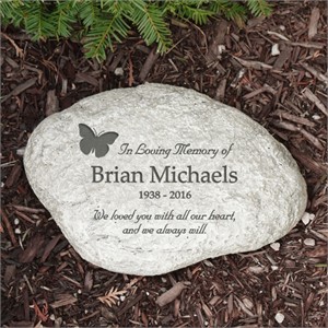 Personalized Memorial Butterfly Garden Stone